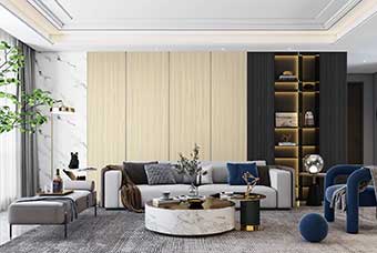 平顶山轻奢风格-客厅